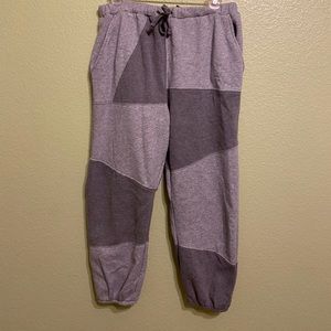 Color block gray sweatpants